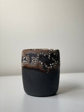 Load image into Gallery viewer, *Pre-Order* Black vase with white crackle glaze
